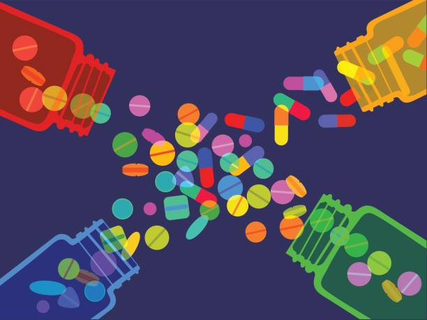 different kinds of medicines combining together
