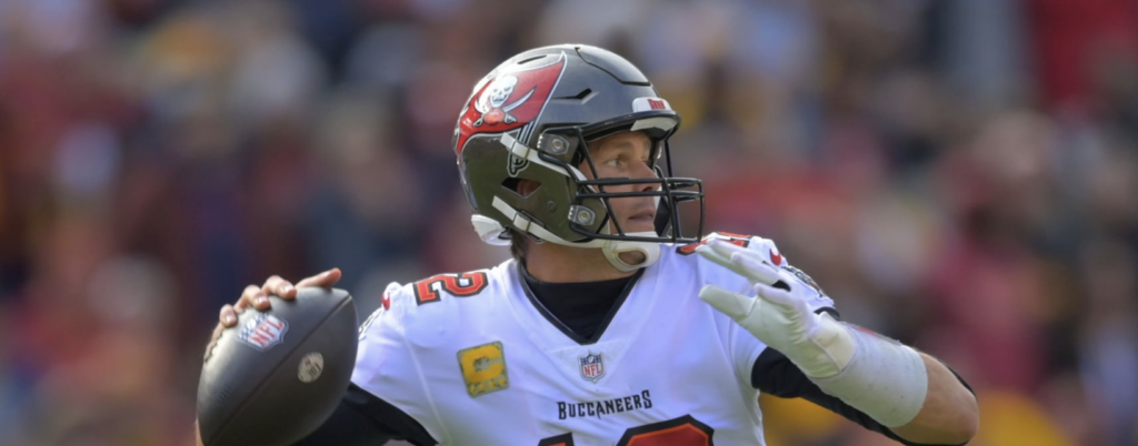 Tom Brady when he was a player of Tampa Bay Buccaneers