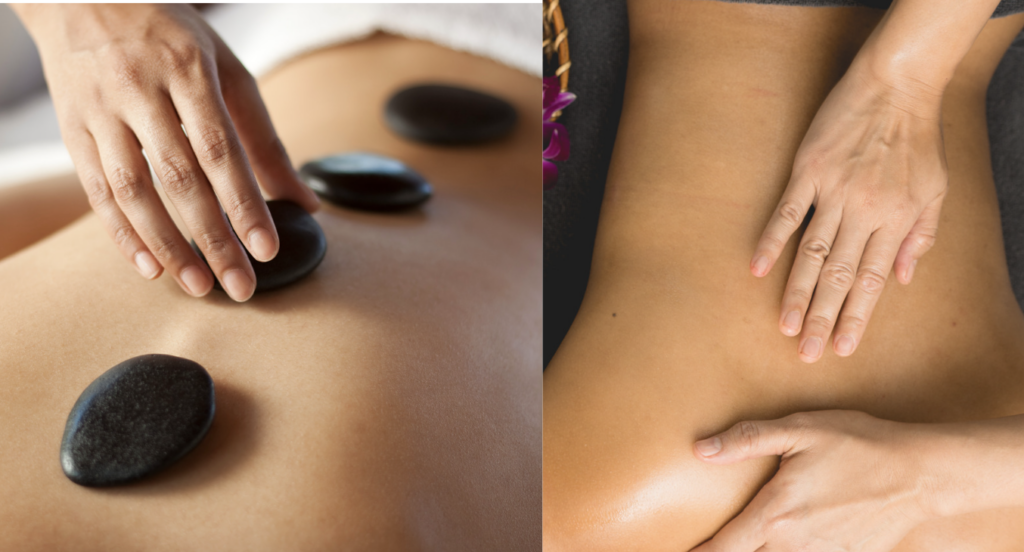 hot stone massage and thai massage