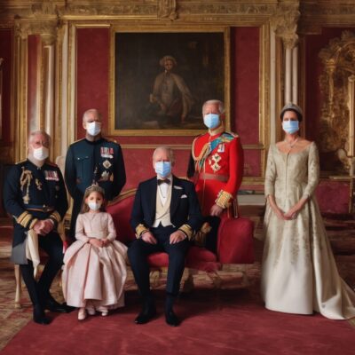 Royal family wearing face masks