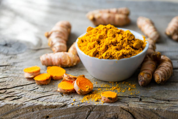 Turmeric is a bright yellow spice that is often added to stews.