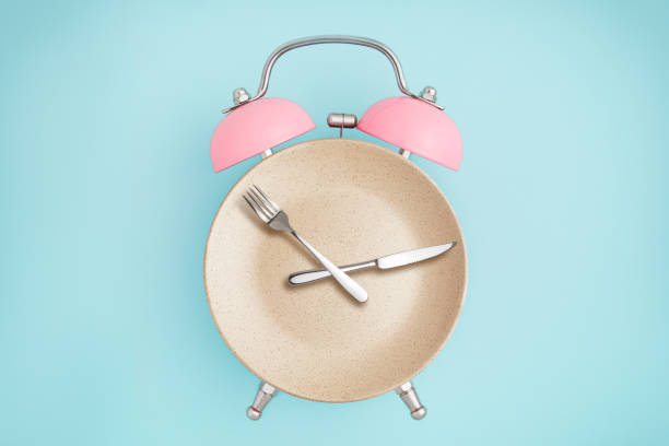 Plate with utensils as a symbolism of fasting