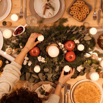 Healthy foods prepared during the holidays