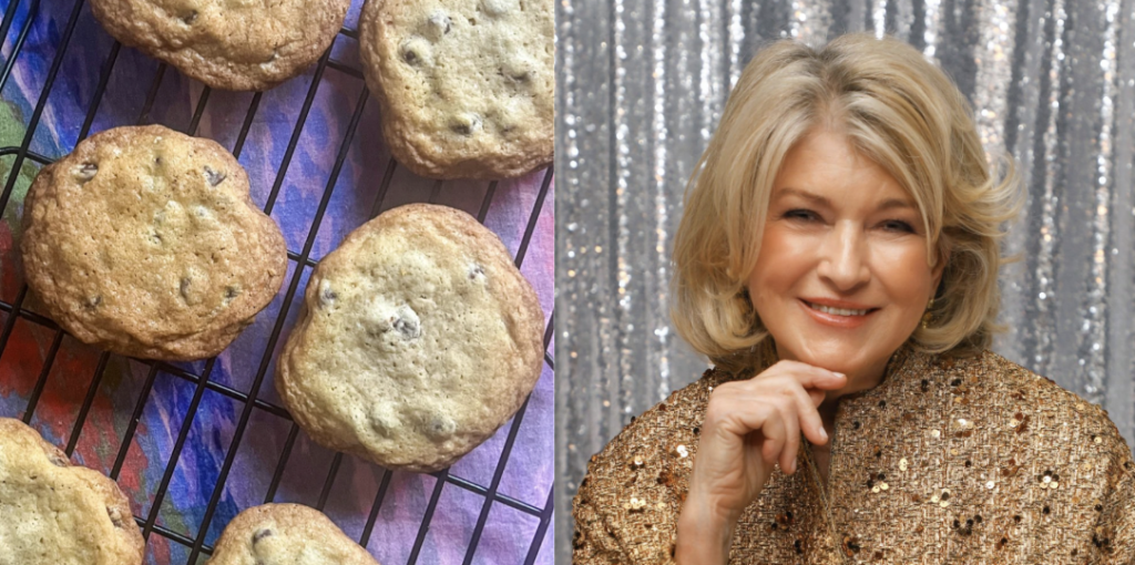 Martha Stewart and her famous chocolate chip cookie recipe