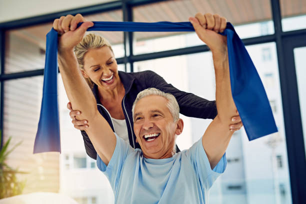 Proper techniques and exercises using resistance bands for older adults