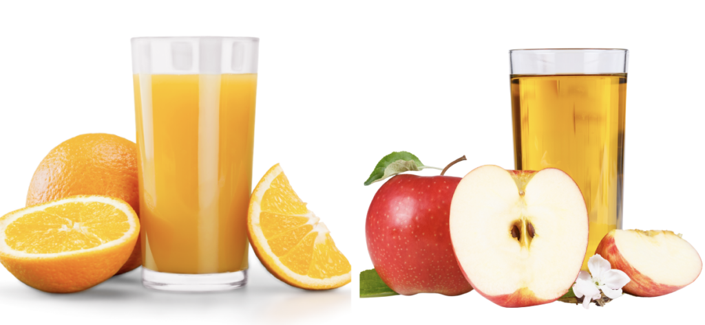 apple juice or orange juice for constipation