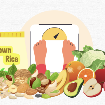 brown rice, nuts, fruits, vegetables, and oats -- Affordable Healthy Foods to Help You Gain Weight