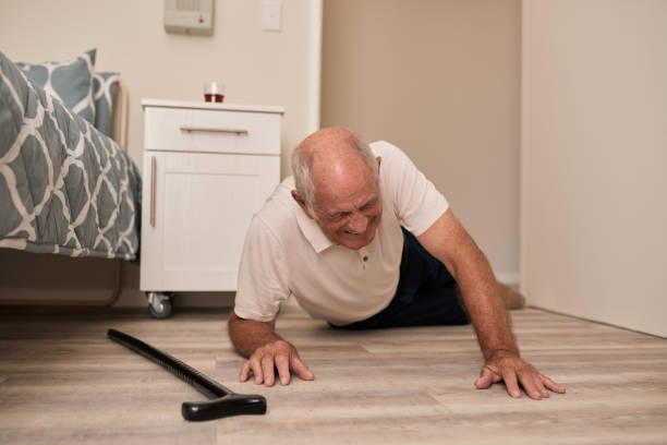 In some cases, calling for medical assistance is necessary after an elderly person falls.