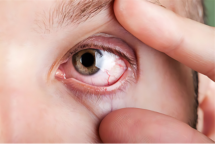 Rheumatoid arthritis (RA) primarily affects the joints, but it can also have systemic complications on other regions of the body, such as the eyes.