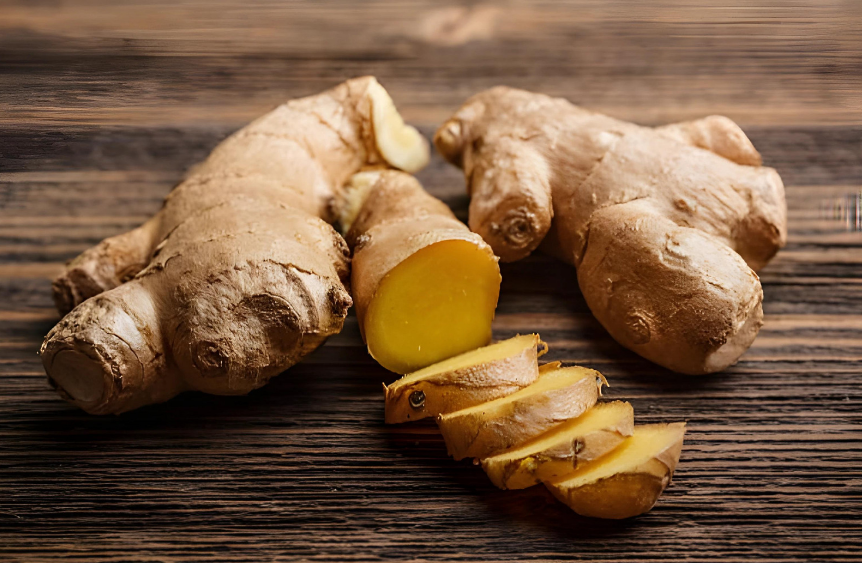 Ginger, like onions, contains chemicals that operate similarly to anti-inflammatory medications like aspirin and ibuprofen.