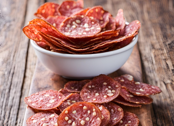 Keto Salami Chips