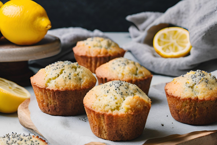 Keto Lemon Poppyseed Muffins