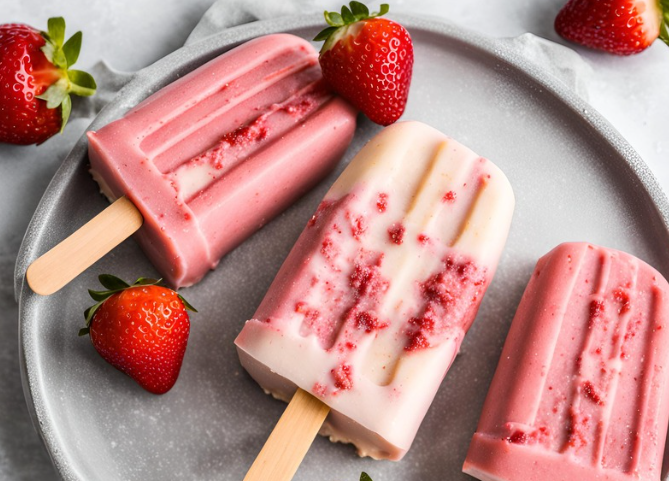 KETO STRAWBERRY CHEESECAKE POPSICLES