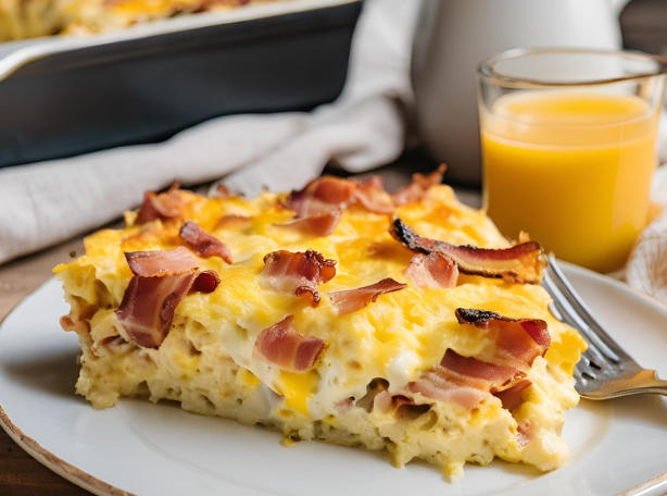 Keto Bacon Egg and Cheese Breakfast Casserole