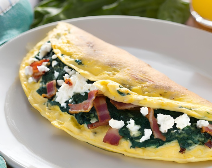 Keto Spinach and Feta Omelet