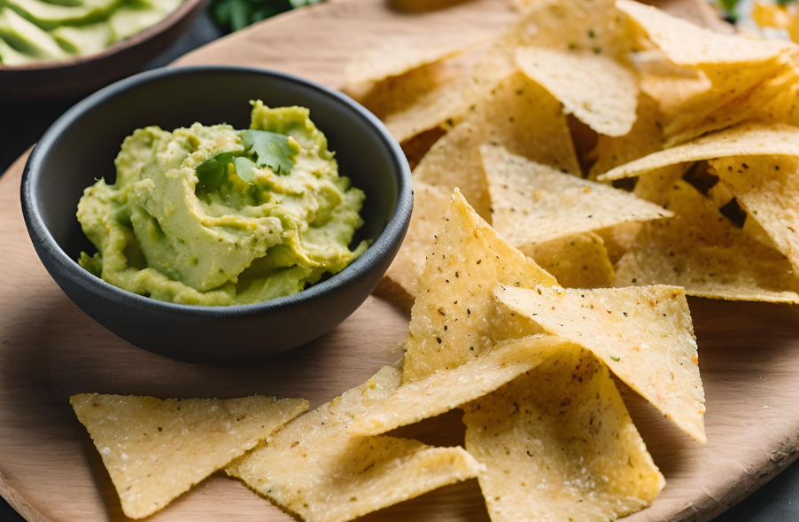 Keto Chips and Chunky Guacamole