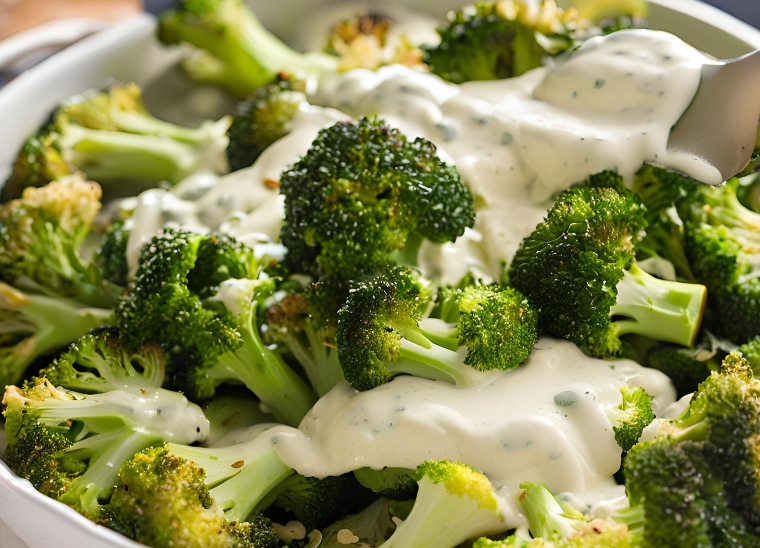 Keto Roasted Broccoli With Tahini