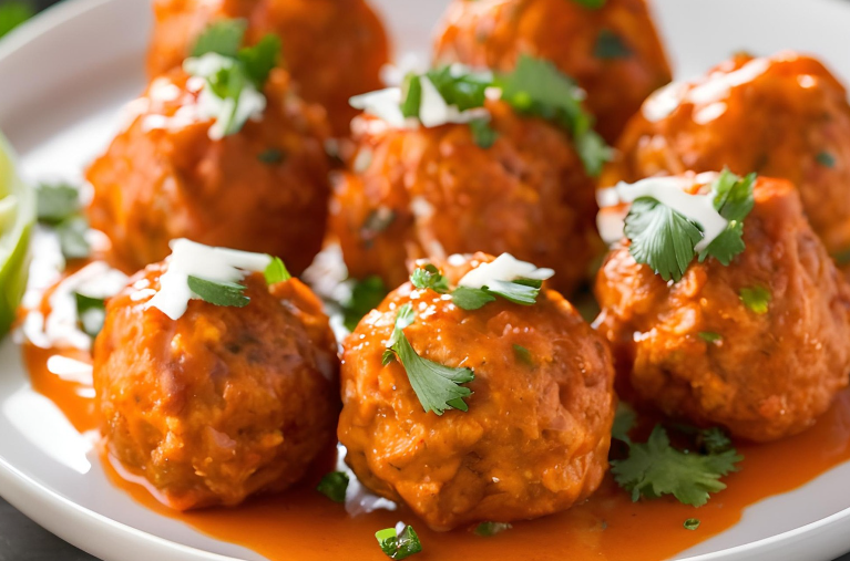 Keto Buffalo Chicken Meatballs