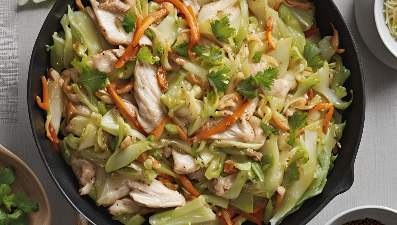 Keto Chicken and Cabbage Stir-Fry