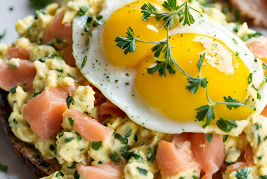 Smoked Salmon Scrambled Eggs