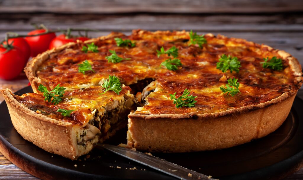 Broad Bean and Roasted Pepper Tart