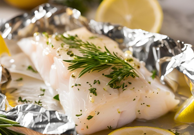 Baked Cod in Foil