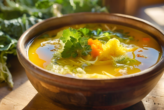 Cabbage Soup with Turmeric and Ginger