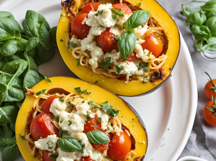 Baked Feta & Tomato Spaghetti Squash